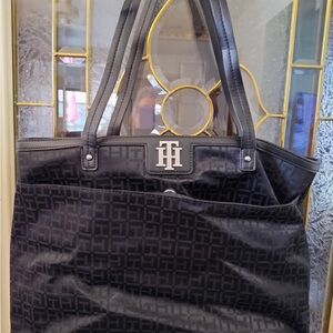 Tommy Hilfiger Black Monogram Tote